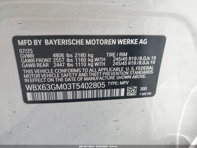 Продажа на аукционе авто 2026 Bmw X2 Xdrive28i, vin: WBX63GM03T5402805, номер лота: 45179919