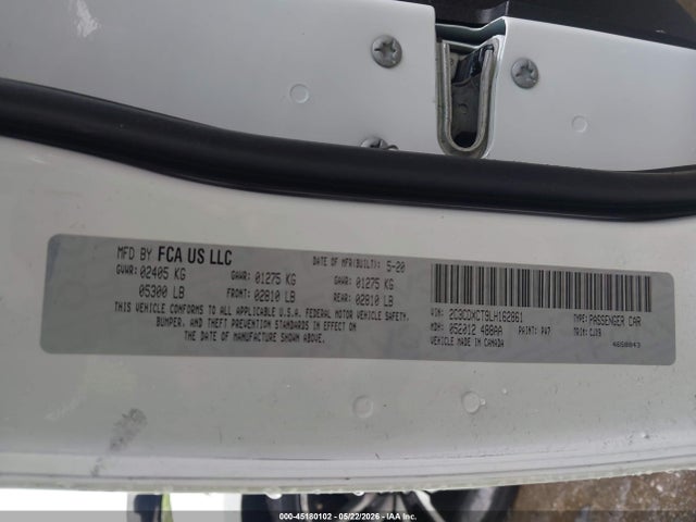 Продажа на аукционе авто 2020 Dodge Charger R/t Rwd, vin: 2C3CDXCT9LH162861, номер лота: 45180102