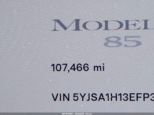 Tesla Model S P85 2014 5YJSA1H13EFP38375 Image 15