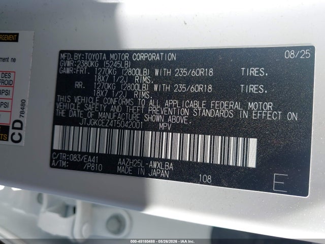 JTJGKCEZ4T5042001 Lexus Nx 350h Premium