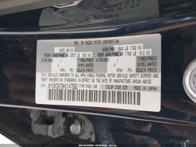 JM1DKDB79H0147992 Mazda Cx-3 Sport