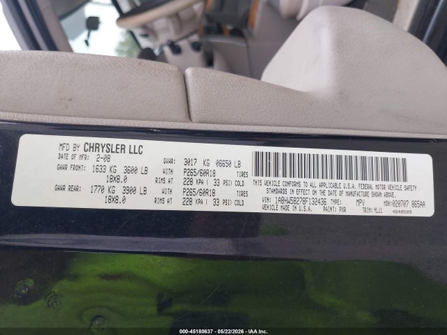 Продаж на аукціоні авто 2008 Chrysler Aspen Limited, vin: 1A8HW58278F132436, номер лоту: 45180637