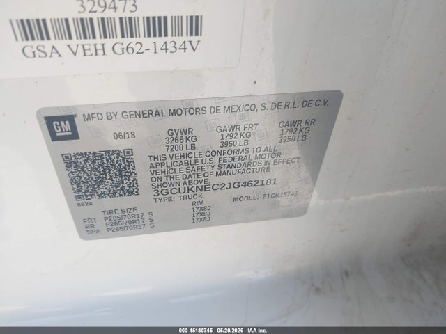 Chevrolet Silverado 1500 Wt 2018 3GCUKNEC2JG462181 Image 9