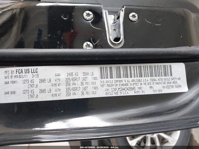 Jeep Cherokee Latitude 4x4 2019 1C4PJMCB4KD429945 Image 9