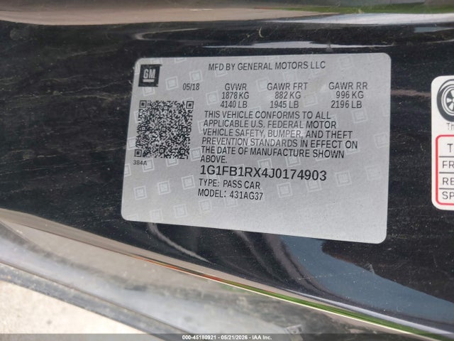 Chevrolet Camaro 1lt 2018 1G1FB1RX4J0174903 Image 9