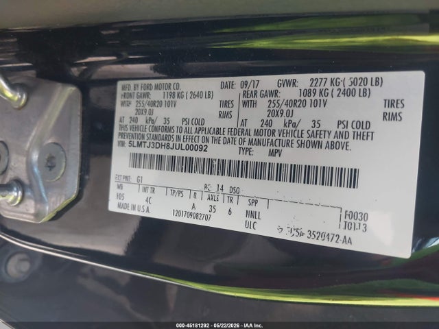Lincoln Mkc Reserve 2018 5LMTJ3DH8JUL00092 Image 9