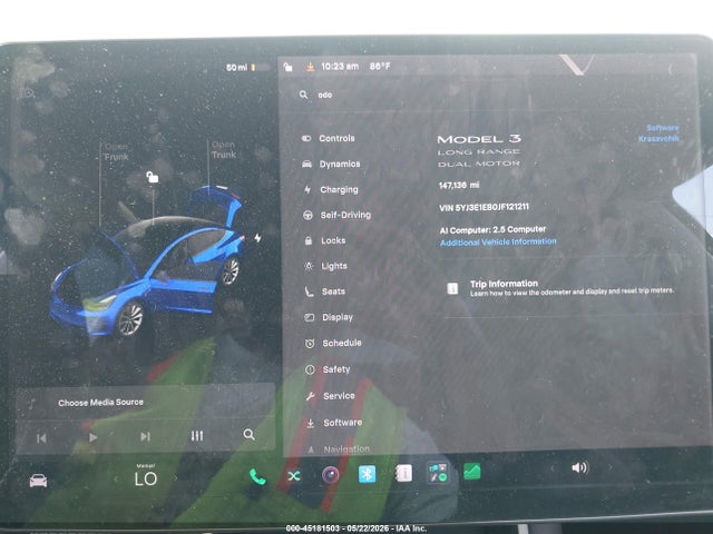 Продаж на аукціоні авто 2018 Tesla Model 3 Long Range/performance, vin: 5YJ3E1EB0JF121211, номер лоту: 45181503