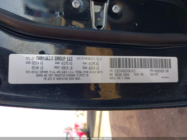 45181507 :رقم المزاد ، 2C3CCAAG5EH361415 vin ، 2014 Chrysler 300 مزاد بيع