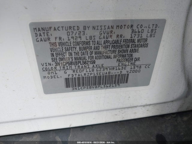 Nissan Kicks S Xtronic Cvt 2023 3N1CP5BV8PL562159 Image 9