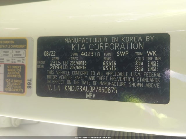 KIA SOUL S 2023 KNDJ23AU3P7850675 Image 9