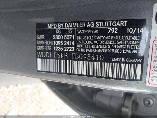 Продажа на аукционе авто 2015 Mercedes-benz E 350, vin: WDDHF5KB1FB098410, номер лота: 45182045