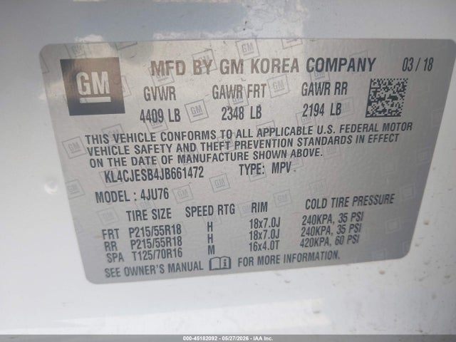 Buick Encore Preferred 2018 KL4CJESB4JB661472 Image 9