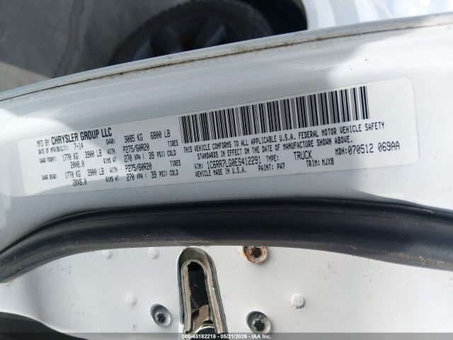 45182218 :رقم المزاد ، 1C6RR7LG0ES412291 vin ، 2014 Ram 1500 Outdoorsman مزاد بيع