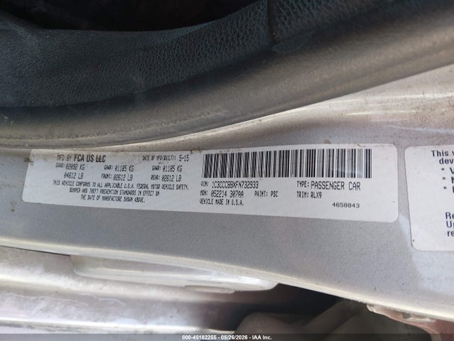 Chrysler 200 S 2015 1C3CCCBBXFN732933 Image 9
