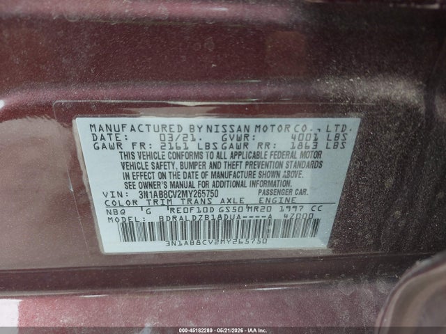 45182289 :رقم المزاد ، 3N1AB8CV2MY265750 vin ، 2021 Nissan Sentra Sv Xtronic Cvt مزاد بيع