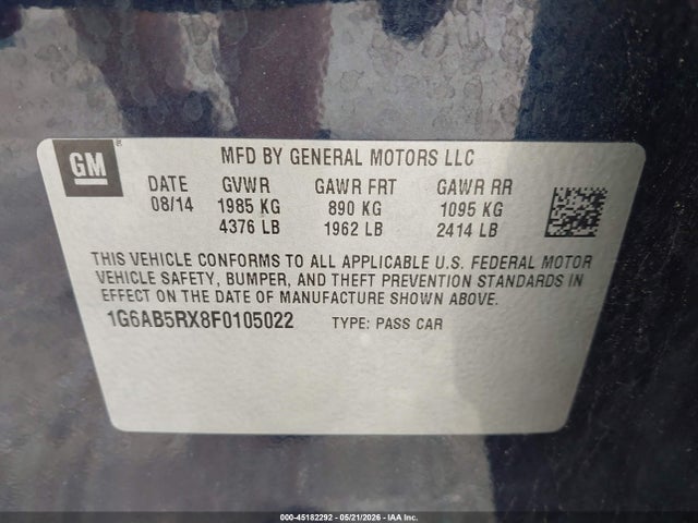 Cadillac ATS LUXURY 2015 1G6AB5RX8F0105022 Image 9