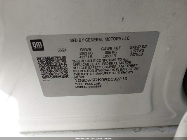 1G6DA5RK0R0132210 Cadillac Ct4 Luxury