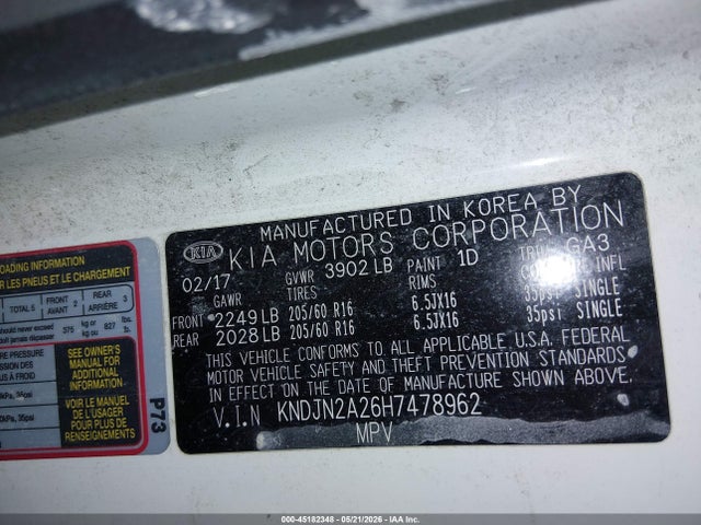 KIA Soul 2017 KNDJN2A26H7478962 Image 9