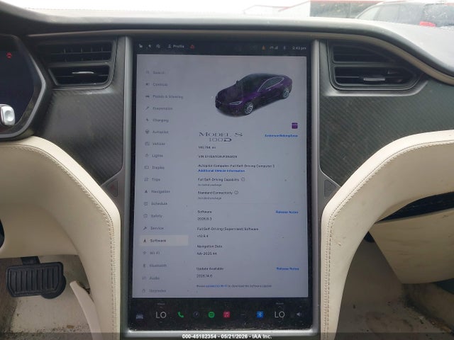 45182354 :رقم المزاد ، 5YJSA1E26JF284825 vin ، 2018 Tesla Model S 100d/75d/p100d مزاد بيع