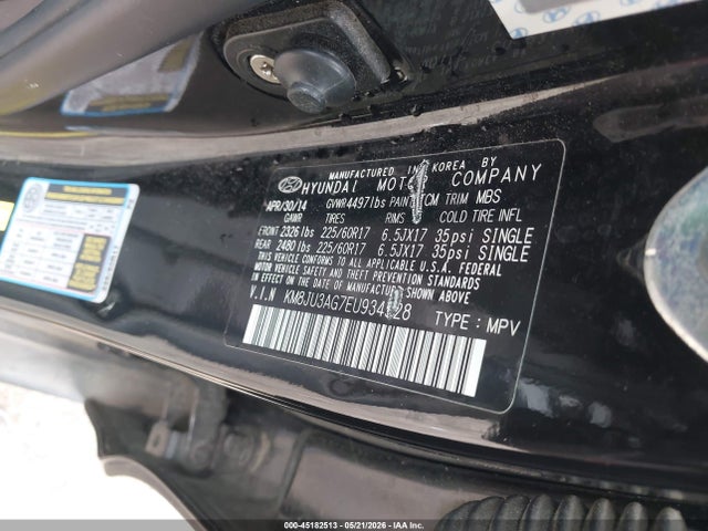 45182513 :رقم المزاد ، KM8JU3AG7EU934528 vin ، 2014 Hyundai Tucson Se مزاد بيع
