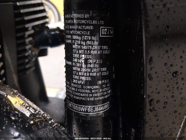 Triumph Motorcycle Thunderbird Commander 2014 SMTB05WF6EJ644090 Image 10