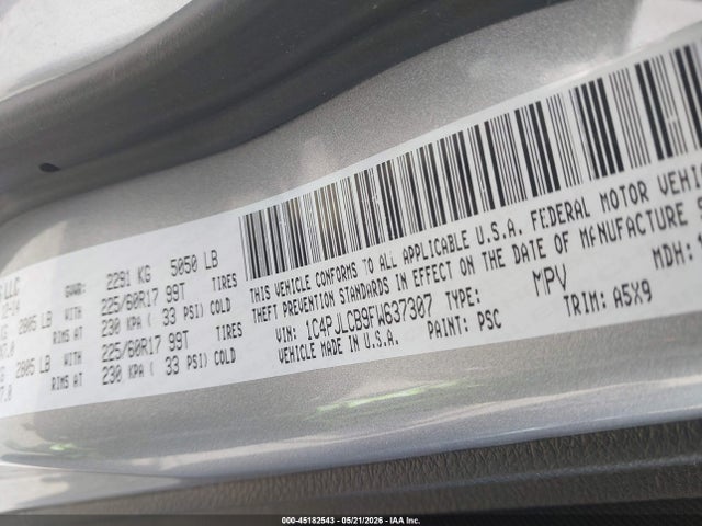 Aukcja sprzedaży 2015 Jeep Cherokee Latitude, vin: 1C4PJLCB9FW637307, numer aukcji: 45182543