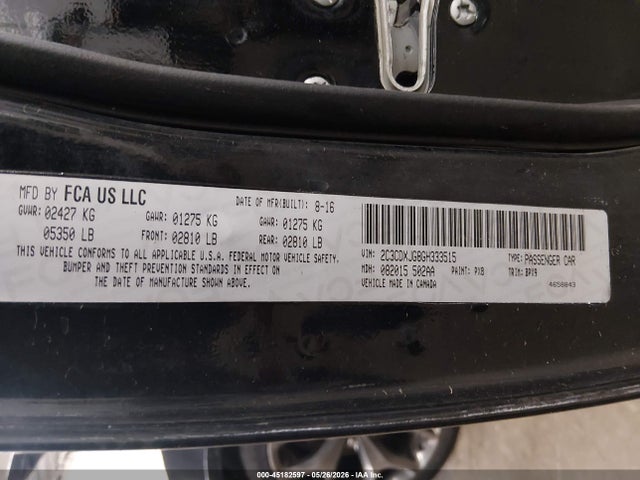 2015 Dodge Charger R/t მანქანა იყიდება აუქციონზე, vin: 2C3CDXCT5FH772194, აუქციონის ნომერი: 45182597