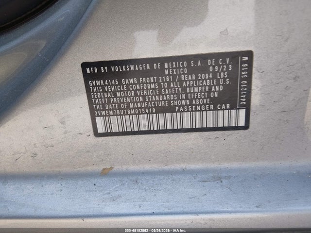 Продаж на аукціоні авто 2024 Volkswagen Jetta 1.5t Se, vin: 3VWEM7BU1RM015410, номер лоту: 45182862