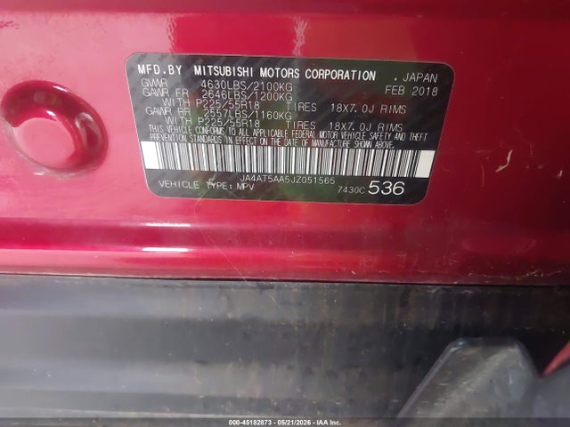 JA4AT5AA5JZ051565 Mitsubishi Eclipse Cross Se