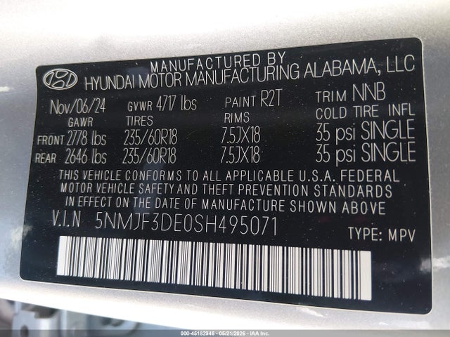 Hyundai Tucson Xrt 2025 5NMJF3DE0SH495071 Image 9