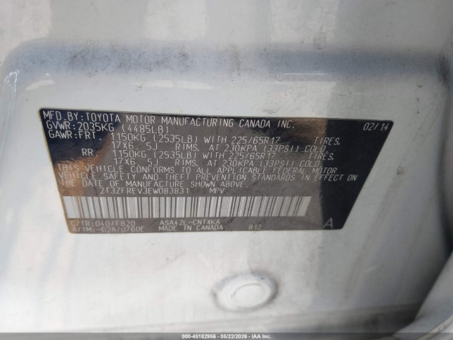 Toyota RAV4 LE 2014 2T3ZFREV3EW083831 Image 9
