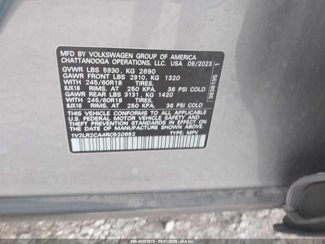 Volkswagen Atlas 2.0t Se 2024 1V2LR2CA4RC520652 Image 9