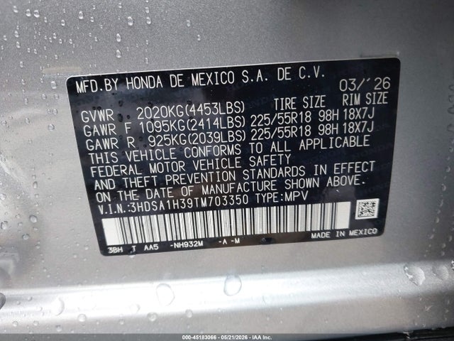 Продажа на аукционе авто 2026 Acura Adx, vin: 3HDSA1H39TM703350, номер лота: 45183066