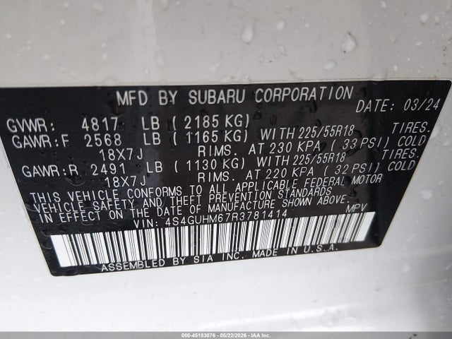 Subaru Crosstrek Limited 2024 4S4GUHM67R3781414 Image 9