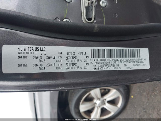 Продаж на аукціоні авто 2015 Jeep Patriot Latitude, vin: 1C4NJRFB2FD417430, номер лоту: 45183130