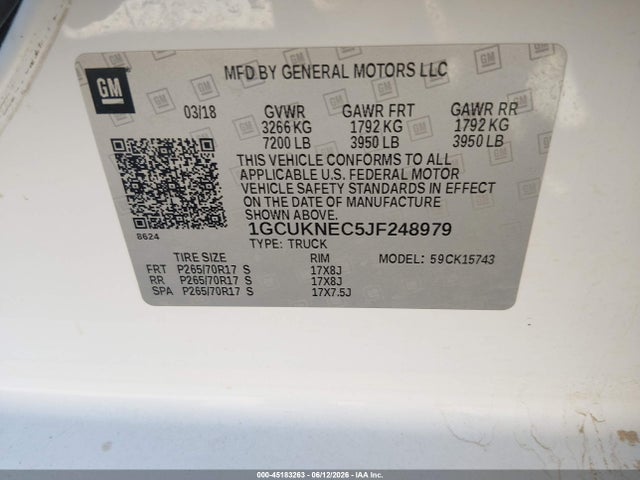 Chevrolet Silverado 1500 Wt 2018 1GCUKNEC5JF248979 Image 9