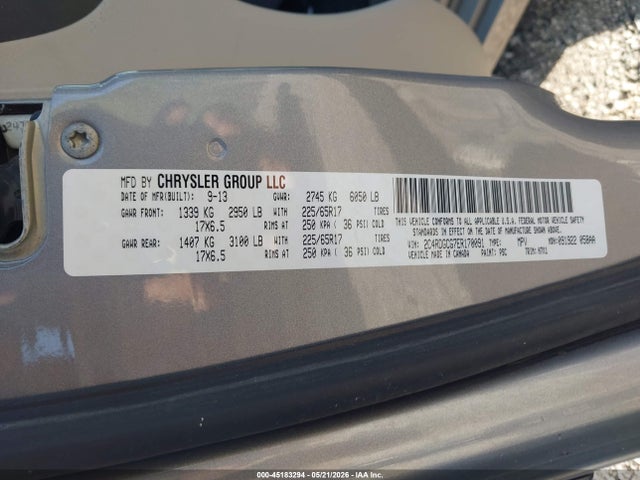 45183294 :رقم المزاد ، 2C4RDGCG7ER170091 vin ، 2014 Dodge Grand Caravan Sxt مزاد بيع