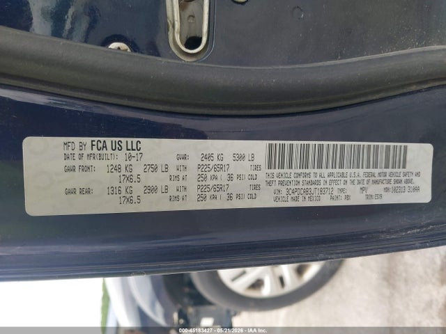 45183427 :رقم المزاد ، 3C4PDCAB3JT183712 vin ، 2018 Dodge Journey Se مزاد بيع