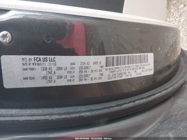 Продаж на аукціоні авто 2017 Chrysler Pacifica Touring-l Plus, vin: 2C4RC1EG8HR614385, номер лоту: 45183486