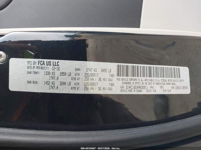 Chrysler Pacifica Touring-l 2017 2C4RC1BG3HR635911 Image 9
