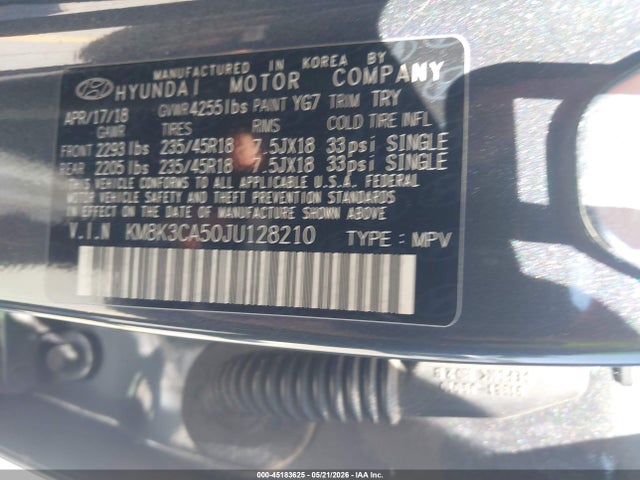 Hyundai Kona Limited 2018 KM8K3CA50JU128210 Image 9