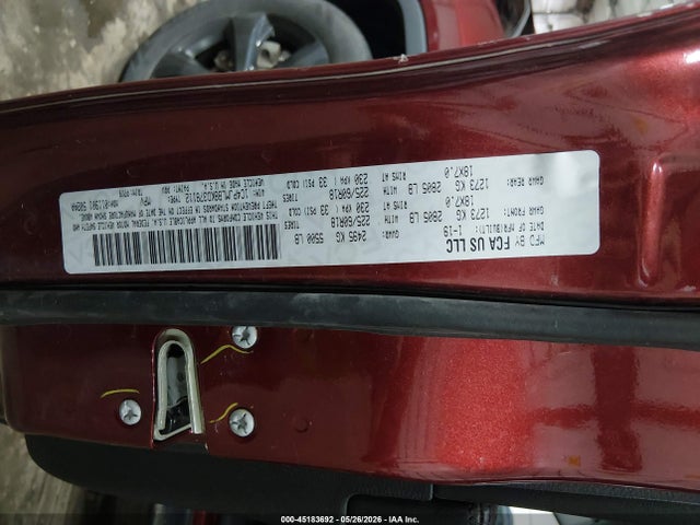 Aukcja sprzedaży 2019 Jeep Cherokee Altitude 4x4, vin: 1C4PJMLB8KD378112, numer aukcji: 45183692