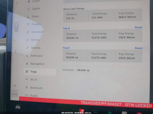 45183754 :رقم المزاد ، 7SAXCDE51PF404327 vin ، 2023 Tesla Model X Dual Motor All-wheel Drive/standard Range مزاد بيع