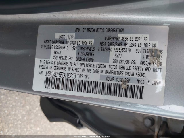 Aukcja sprzedaży 2014 Mazda Cx-5 Grand Touring, vin: JM3KE4DY6E0419213, numer aukcji: 45183887