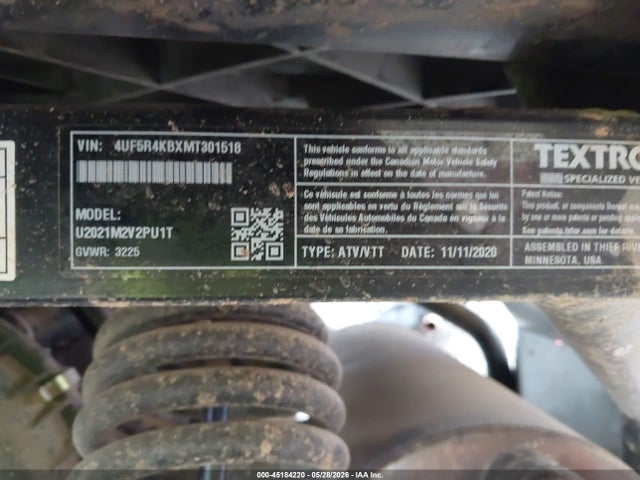 Продаж на аукціоні авто 2021 Tracker 800sx, vin: 4UF5R4KBXMT301518, номер лоту: 45184220