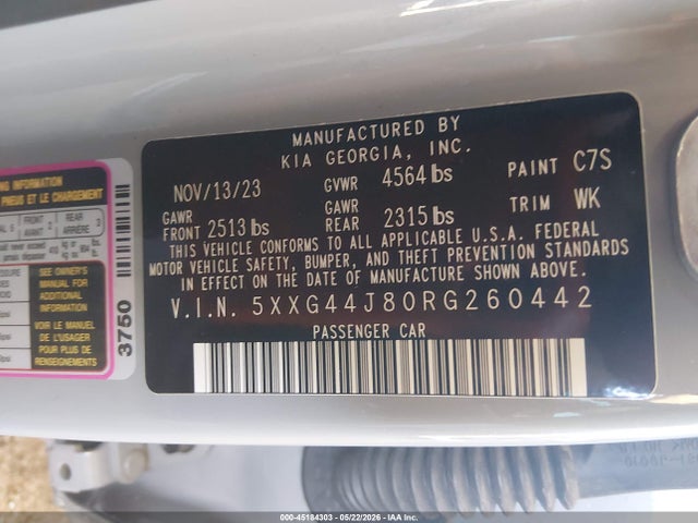 KIA K5 Gt 2024 5XXG44J80RG260442 Image 9