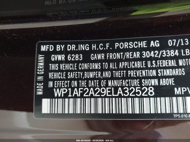 Продаж на аукціоні авто 2014 Porsche Cayenne Diesel/diesel Platinum Edition, vin: WP1AF2A29ELA32528, номер лоту: 45184355