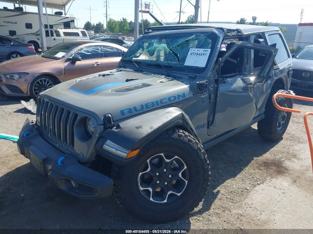 2022 Jeep Wrangler 4xe Unlimited Rubicon 4x4 მანქანა იყიდება აუქციონზე, vin: 1C4JJXR63NW229813, აუქციონის ნომერი: 45184455