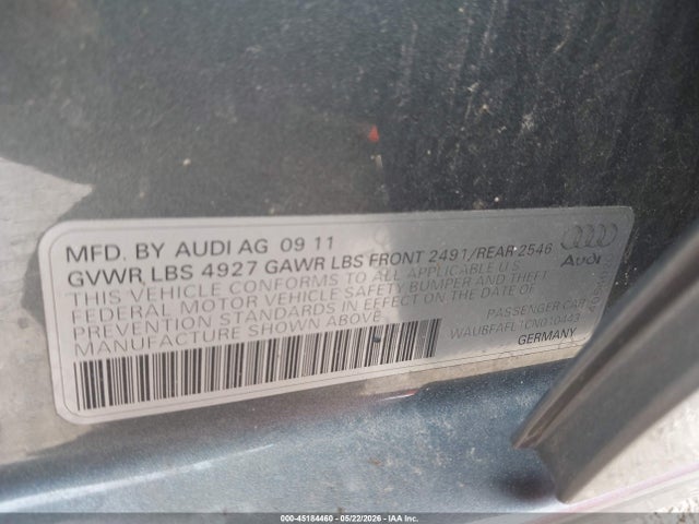 Aukcja sprzedaży 2012 Audi A4 2.0t Premium, vin: WAUBFAFL1CN010443, numer aukcji: 45184460
