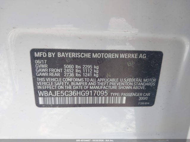 WBAJE5C36HG917095 BMW 540I